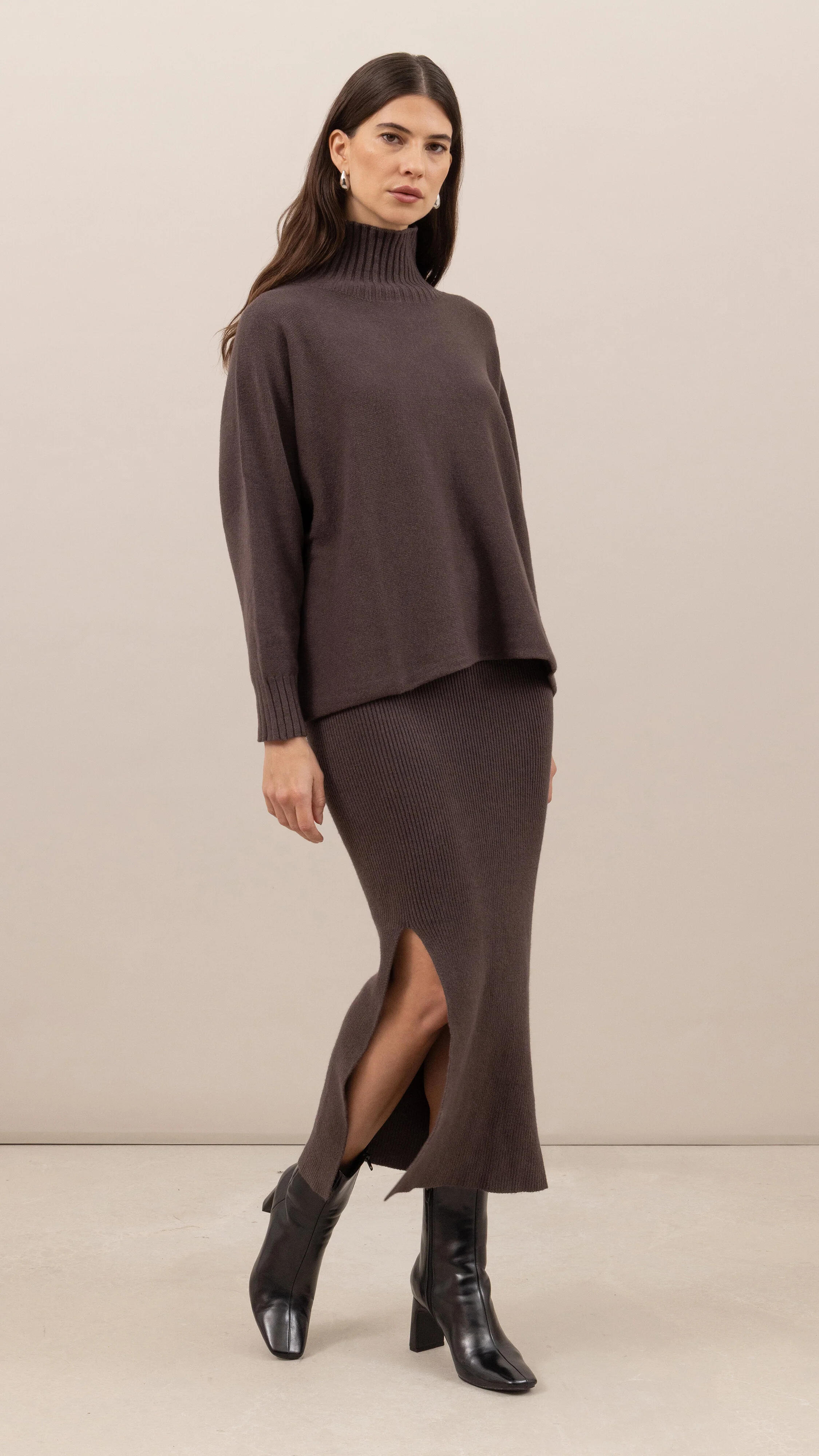 Adina Pencil Skirt - Cacao - Image 8