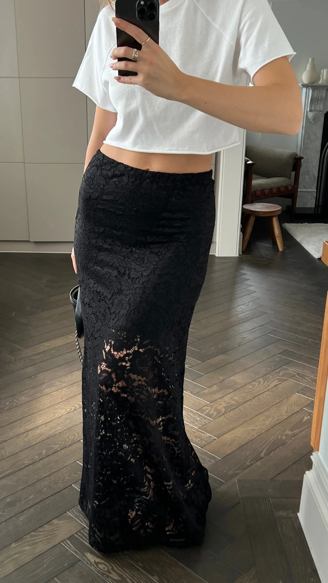 Alba Lace Skirt - Black - Image 11