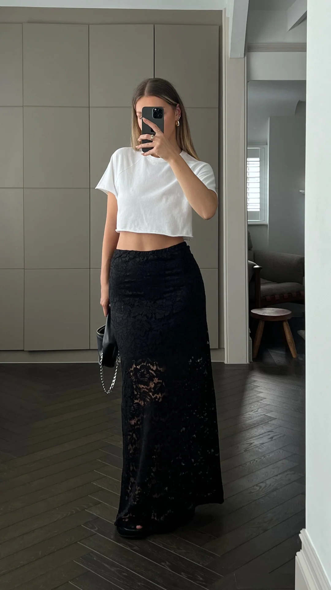 Alba Lace Skirt - Black - Image 9