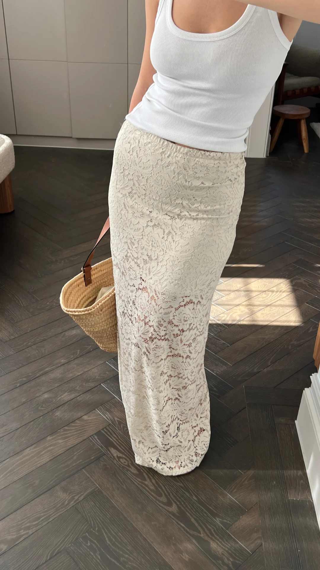 Alba Lace Skirt - Sand - Image 10