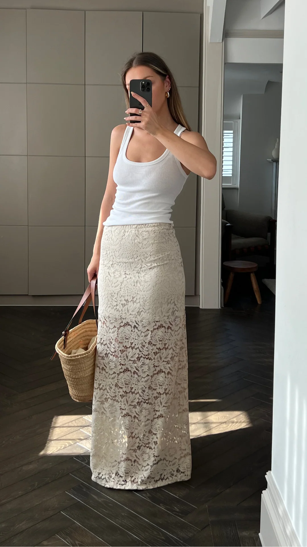 Alba Lace Skirt - Sand - Image 11