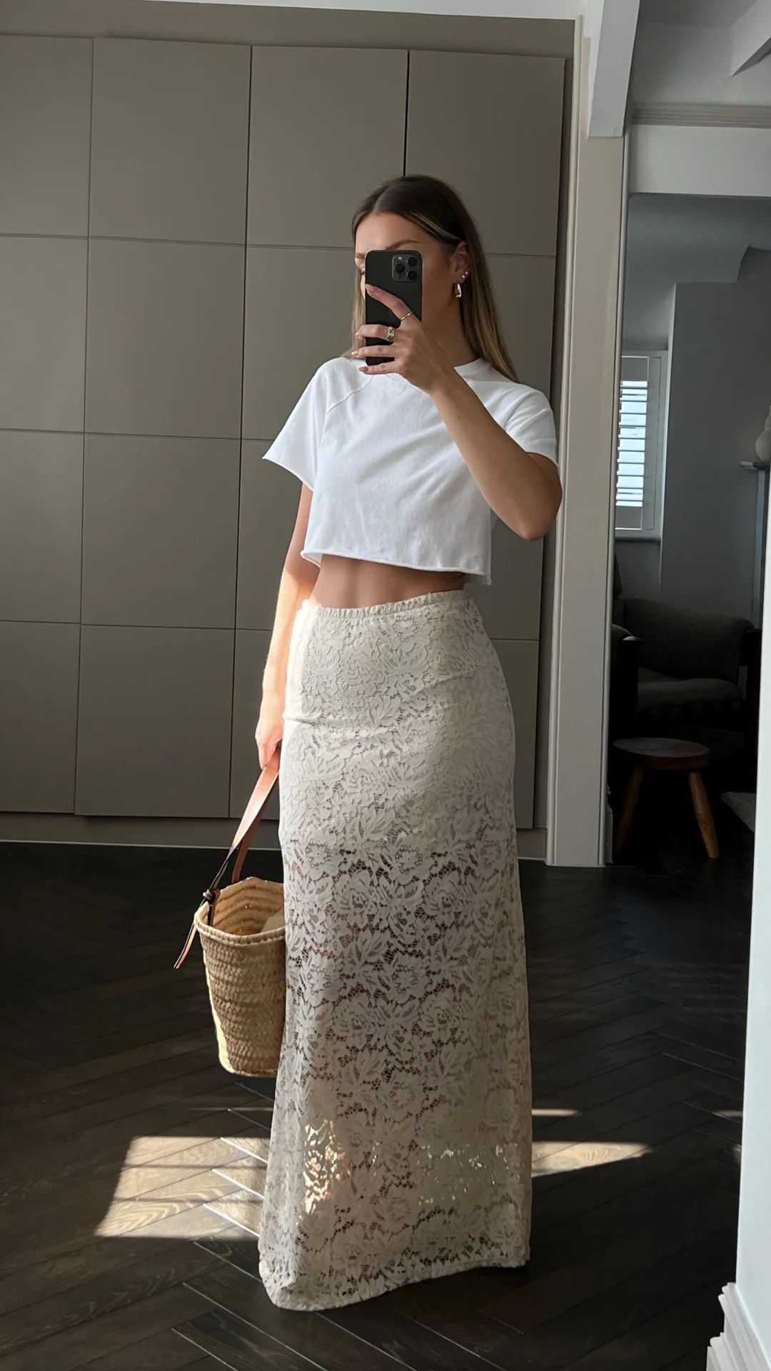 Alba Lace Skirt - Sand - Image 7