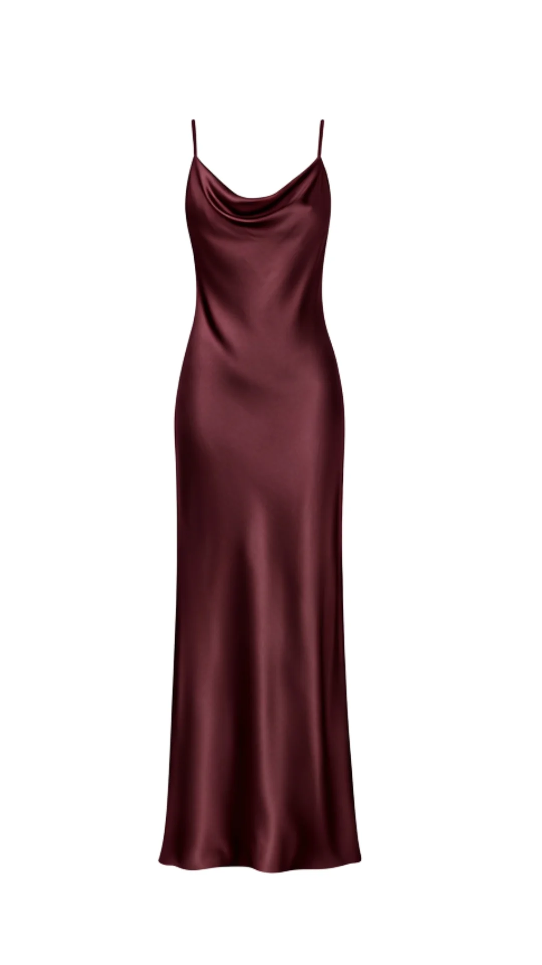 Alena Satin Dress - Burgundy - Image 5