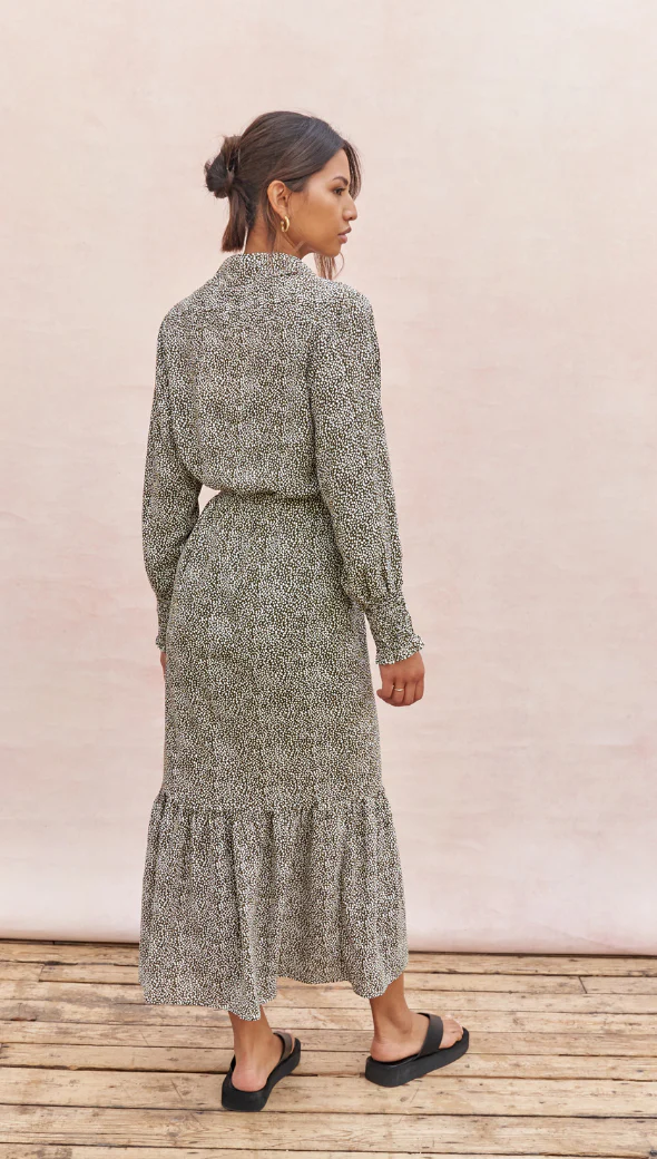 Alina Shirt Dress - Khaki Print - Image 11
