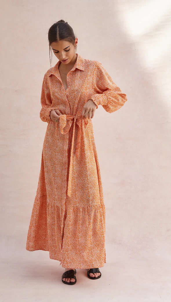 Alina Shirt Dress - Auburn Print - Image 12