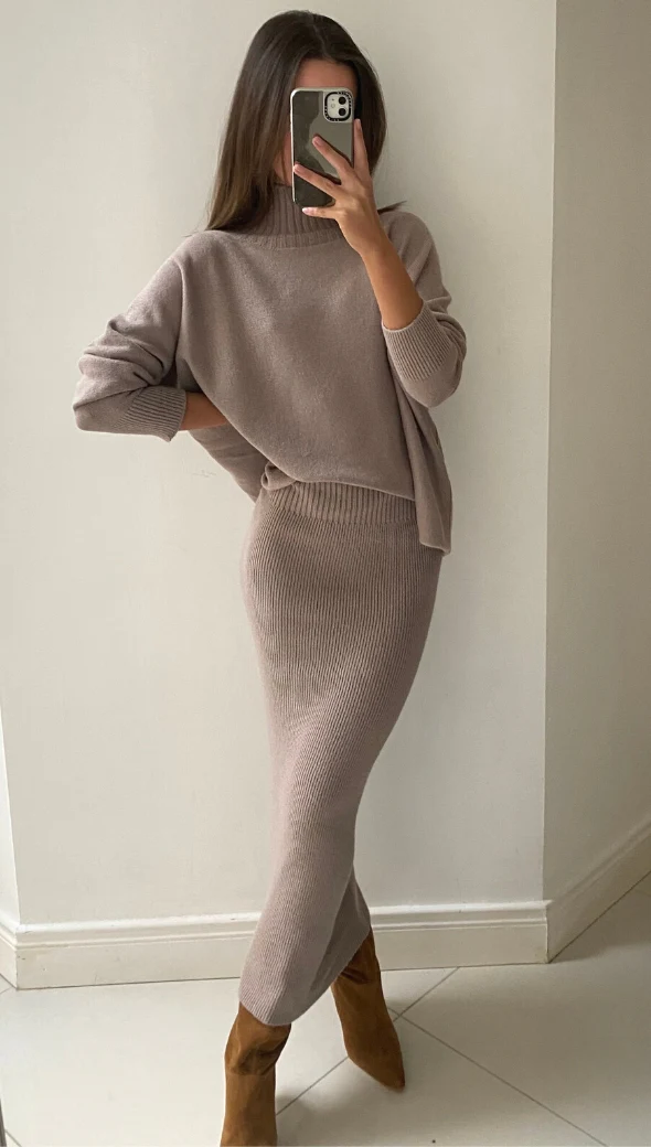 Alma Pencil Skirt - Smoke - Image 10