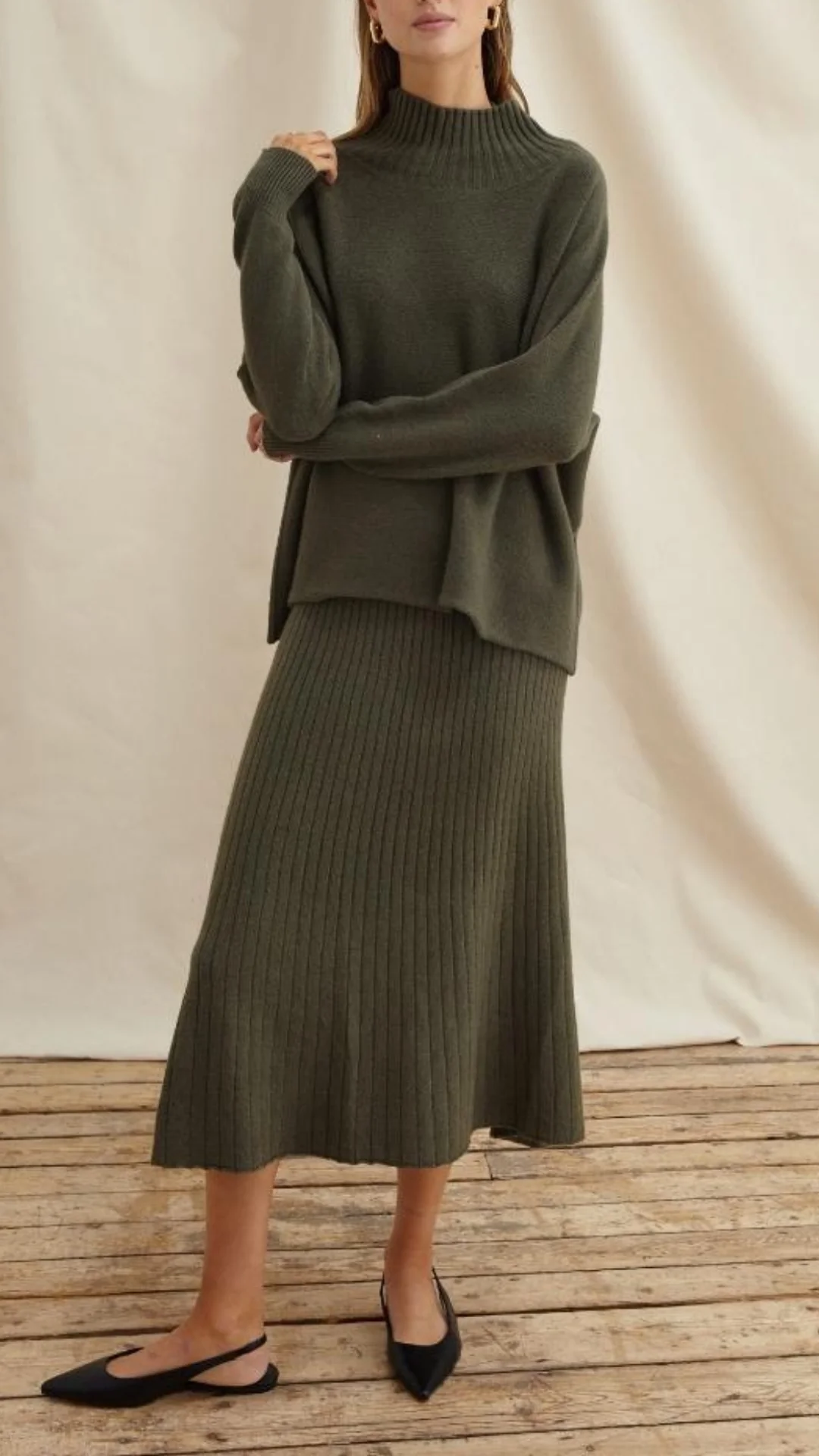 Alma Skirt - Khaki - Image 3