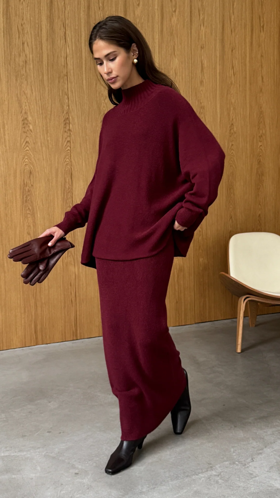 Alma Sweater - Dark Cherry - Image 12