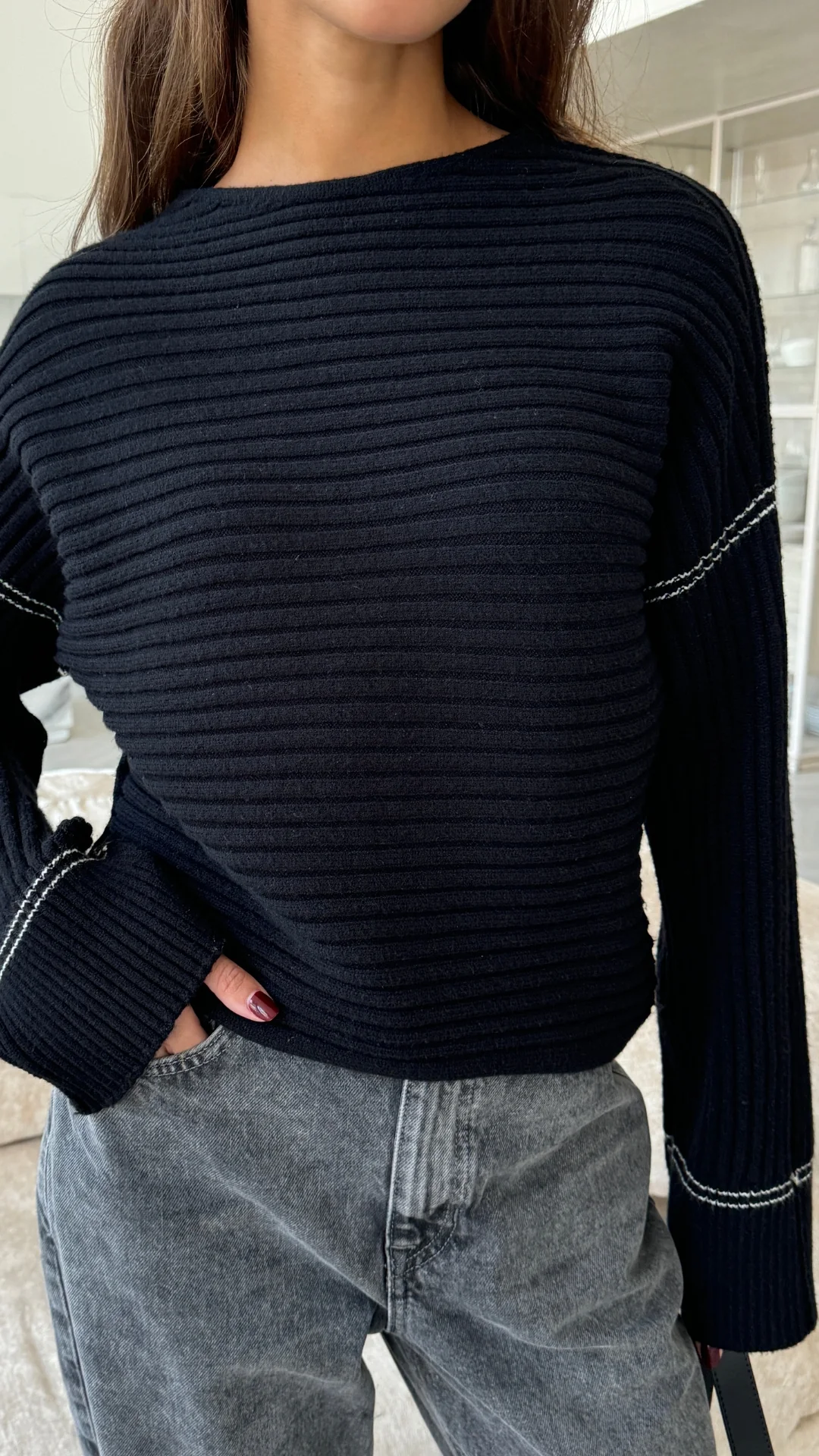 Anna Sweater - Black - Image 3