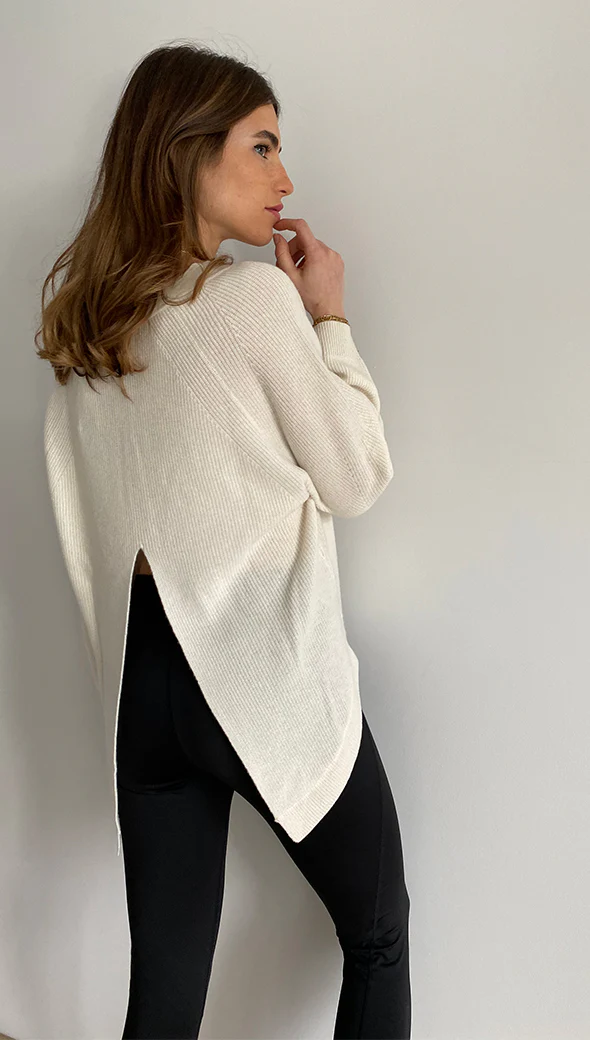 Camryn Pure Cashmere Sweater - Ivory - Image 2