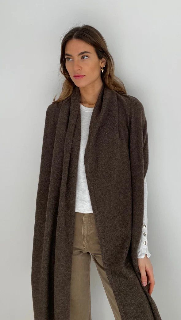 Cashmere Travel Wrap - Bark - Image 13