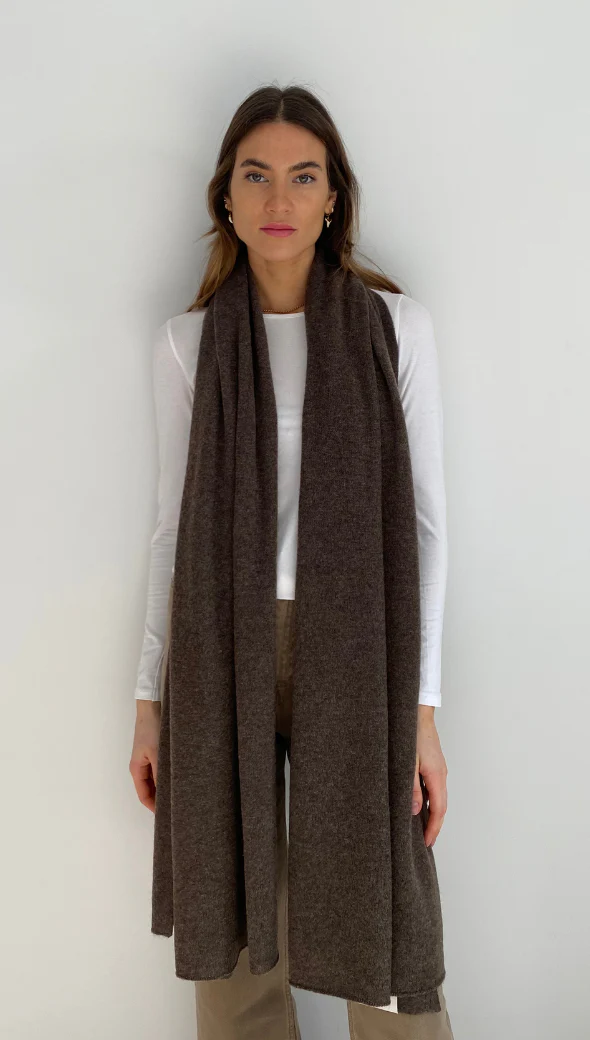 Cashmere Travel Wrap - Bark - Image 14