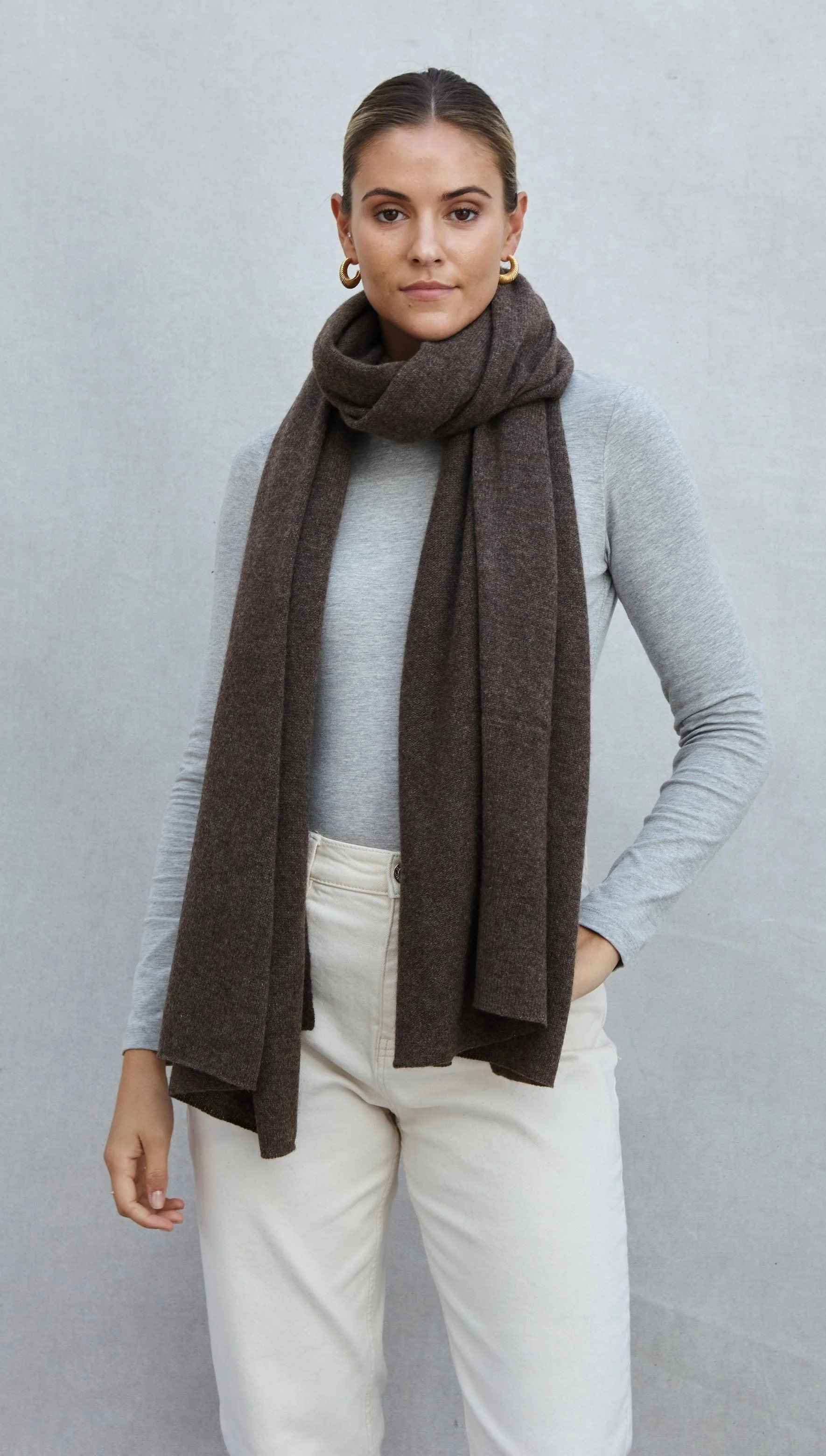 Cashmere Travel Wrap - Bark - Image 7