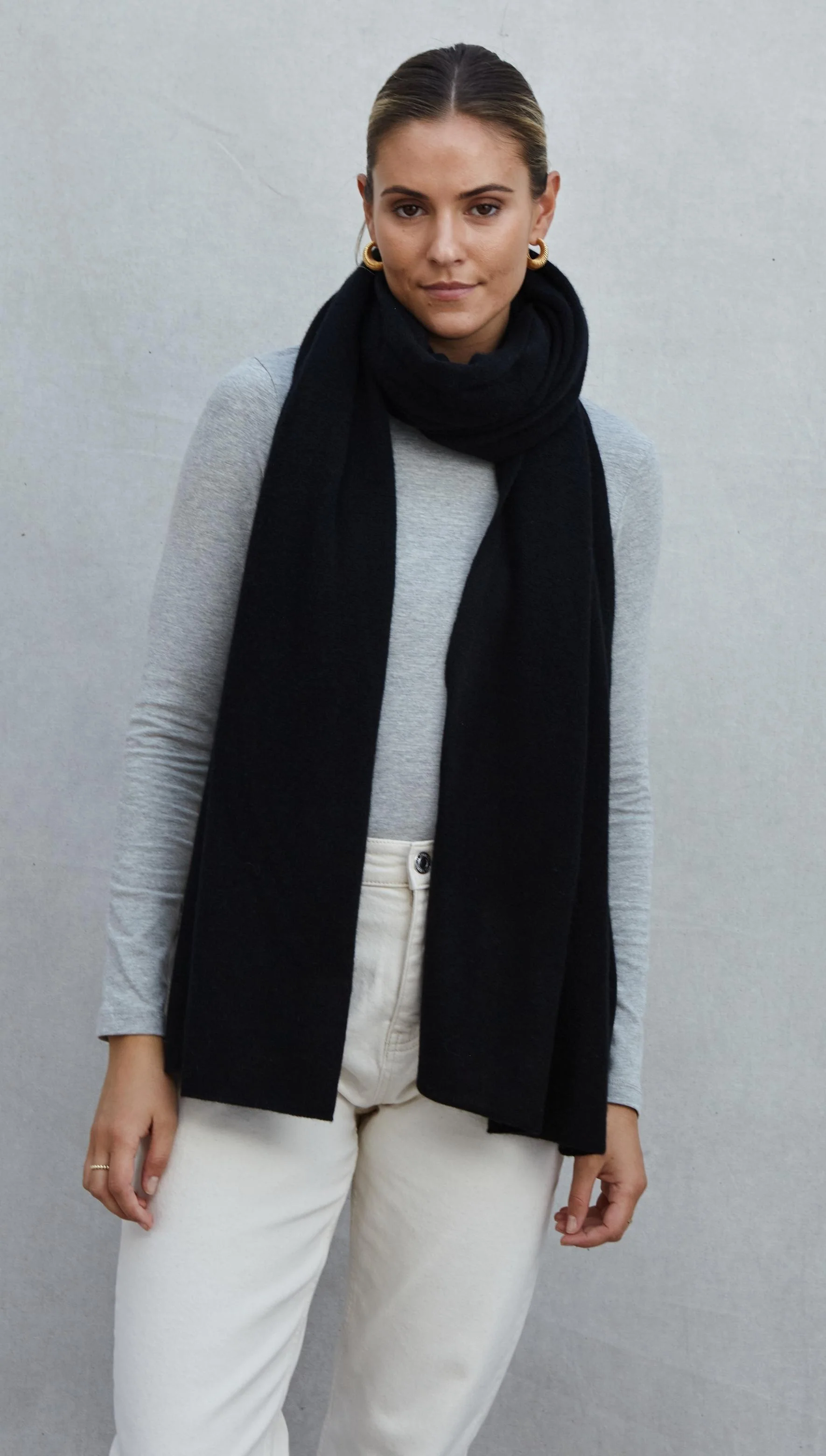 Cashmere Travel Wrap - Black - Image 6
