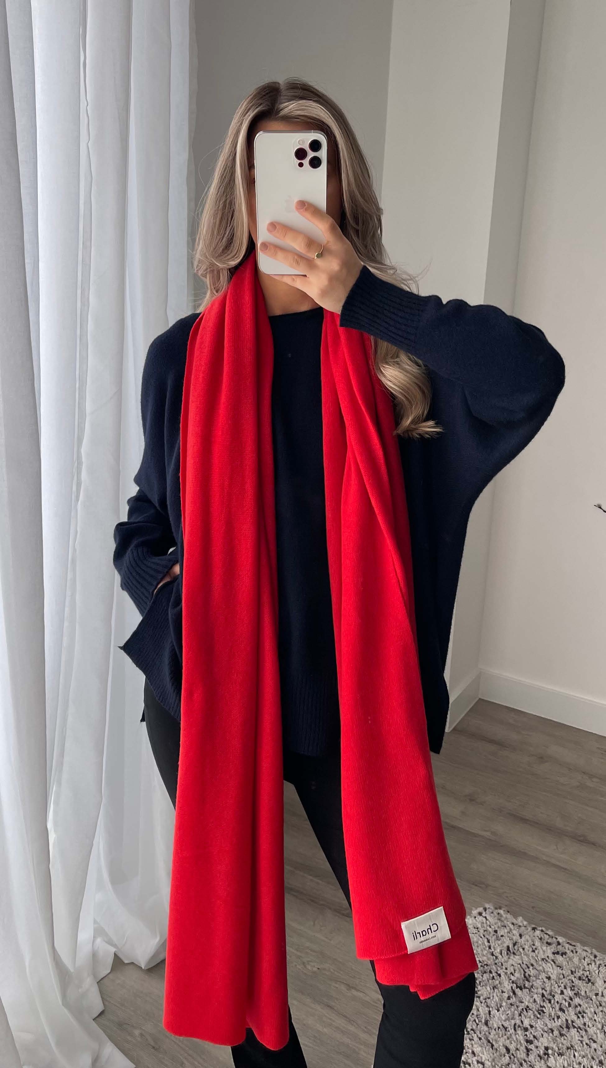 Cashmere Travel Wrap - Pomegranate - Image 4