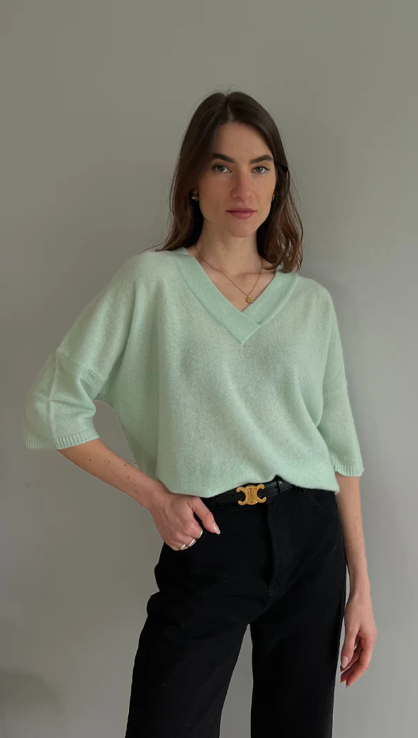 Cedar Cashmere Sweater - Mint - Image 3