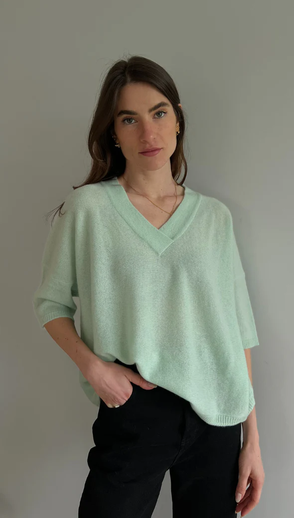 Cedar Cashmere Sweater - Mint - Image 5