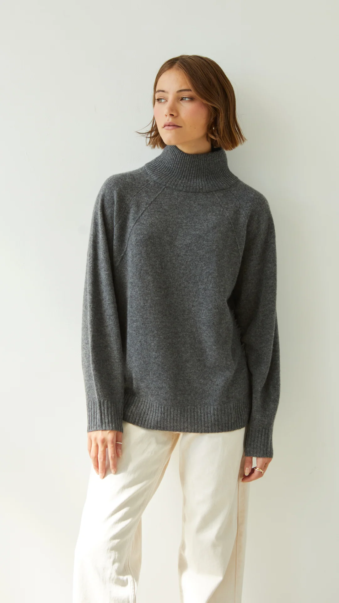 Cian Cashmere Sweater - Anthracite - Image 3