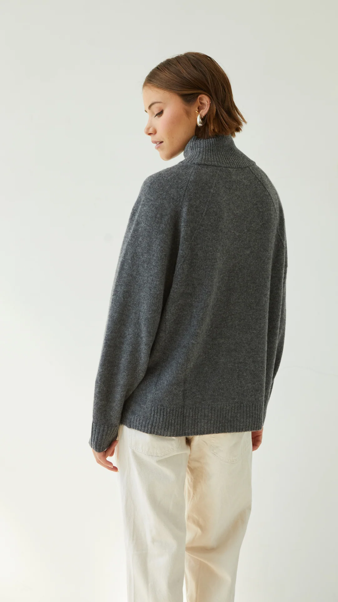 Cian Cashmere Sweater - Anthracite - Image 6