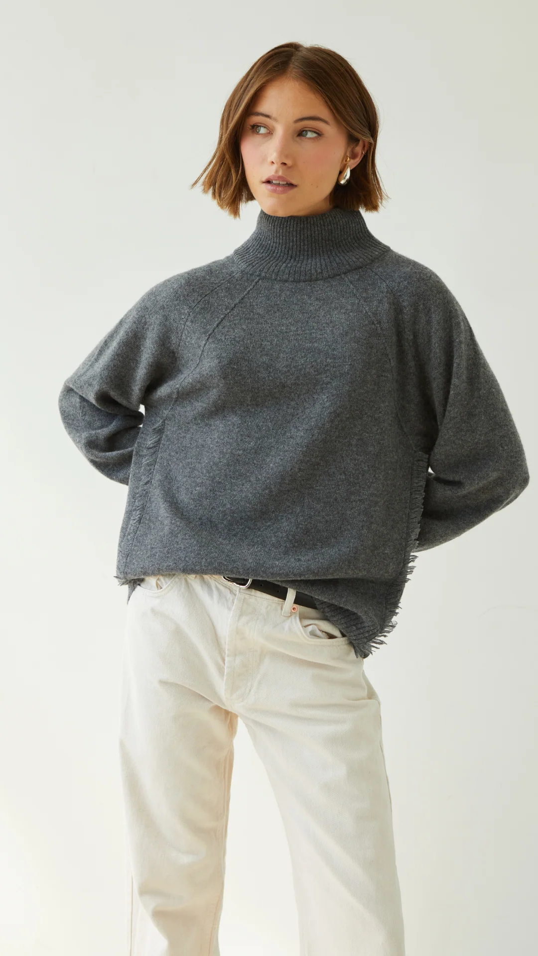 Cian Cashmere Sweater - Anthracite - Image 9