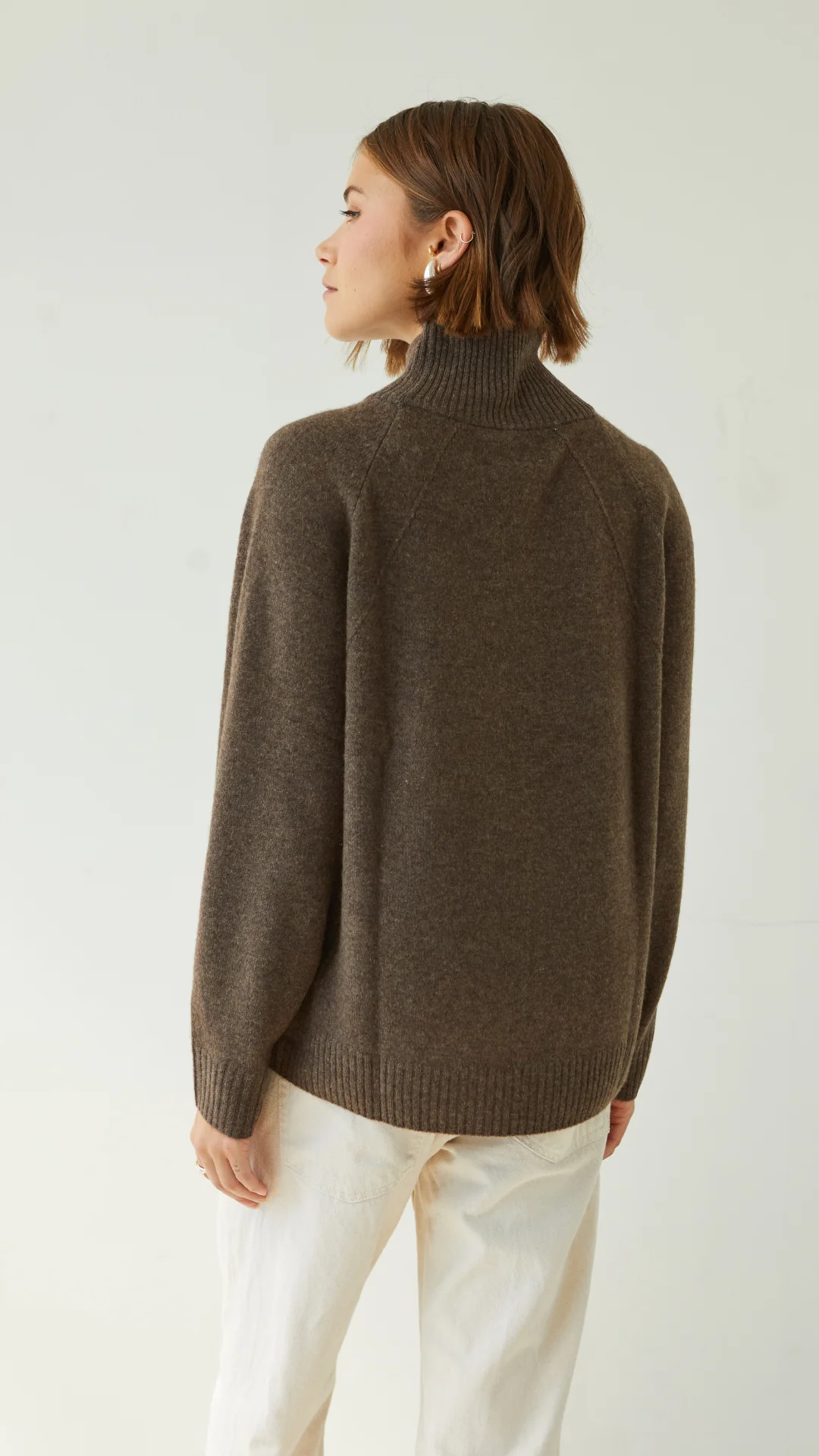 Cian Cashmere Sweater - Bark - Image 6