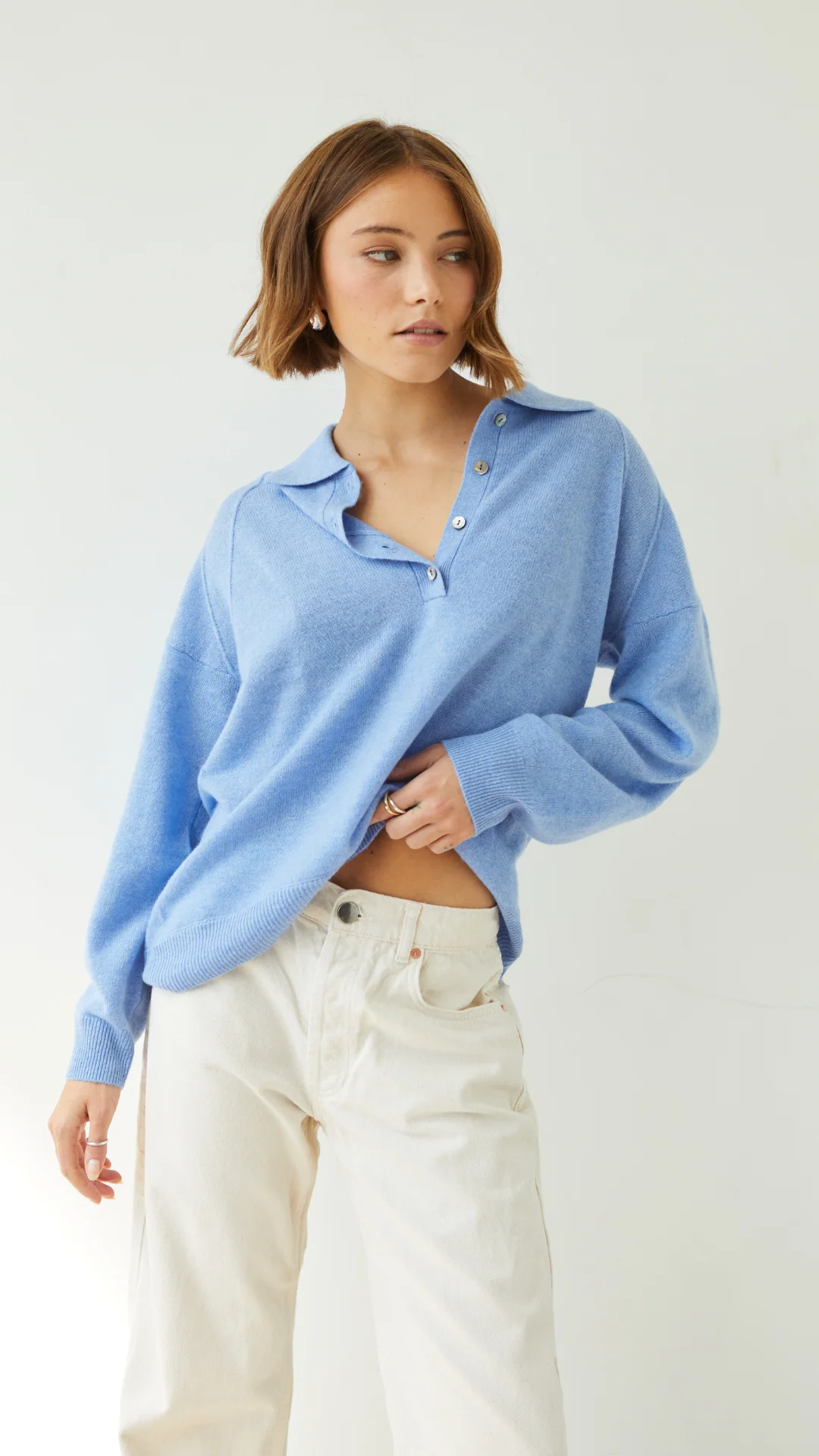 Caprice Cashmere Sweater - Sky Blue - Image 5