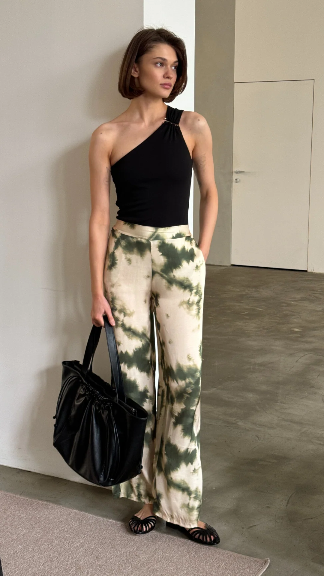 Emerson Trousers  - Khaki Tie Dye Print - Image 6
