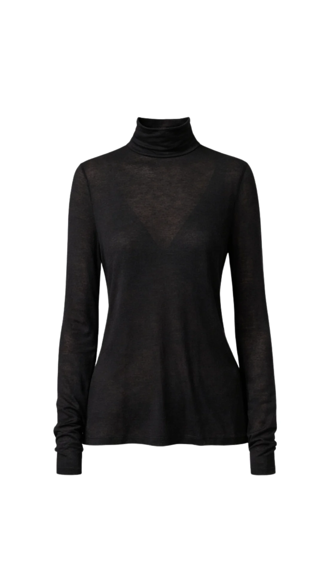 Demi Cashmere Jersey Top - Black - Image 5