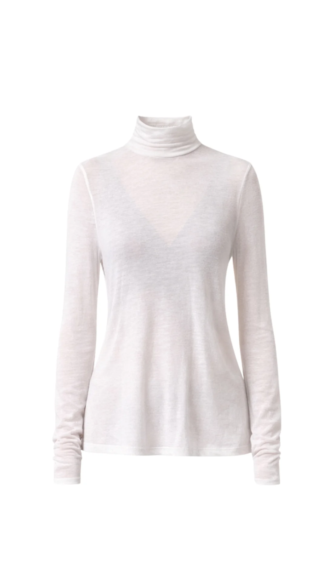 Demi Cashmere Jersey Top - White - Image 5