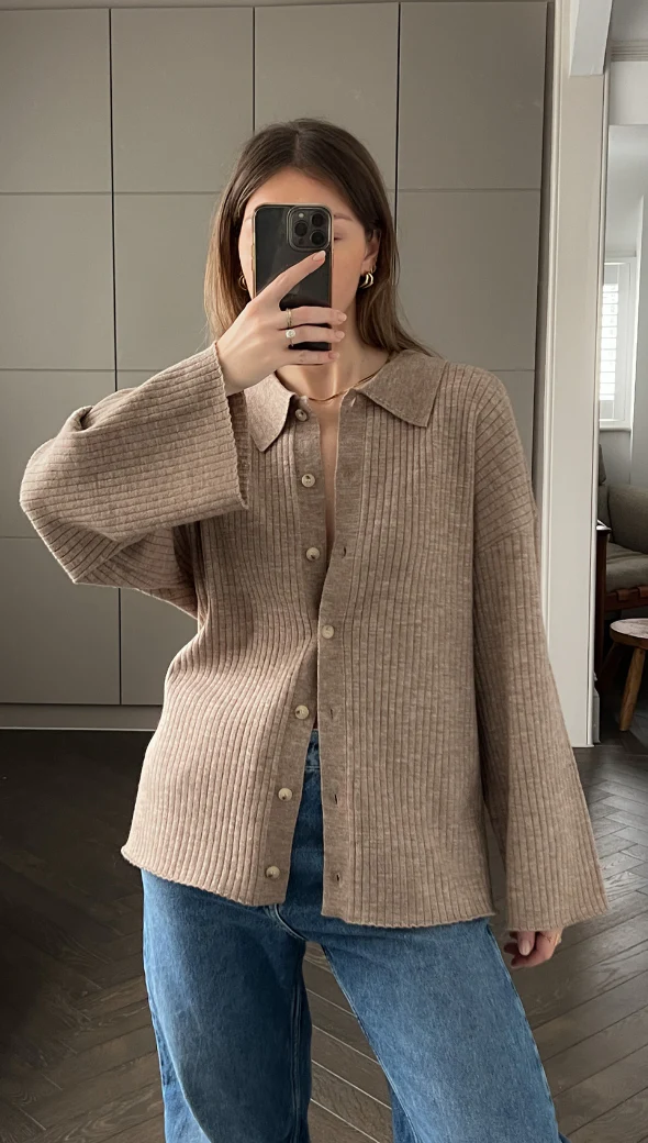 Dominika Cardigan - Biscuit - Image 3