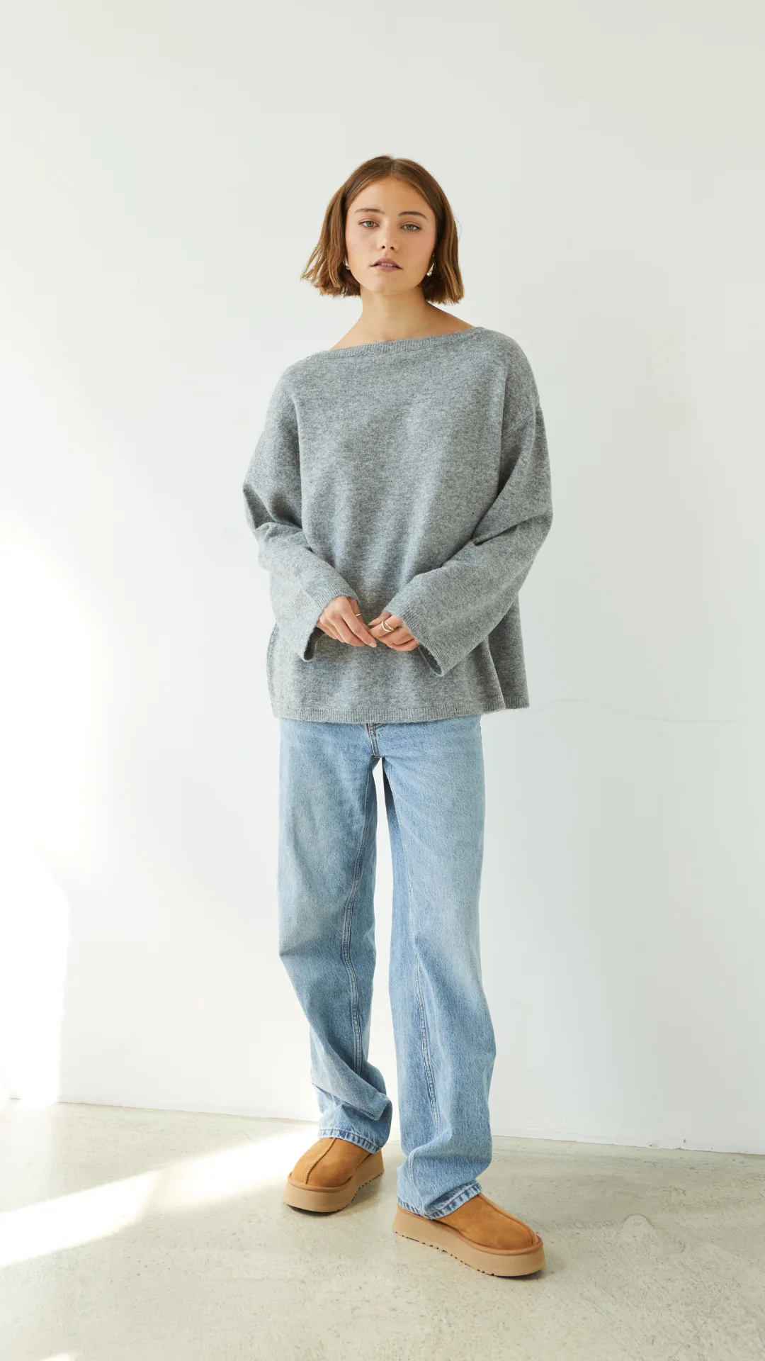 Erin Reversible Sweater - Grey - Image 11