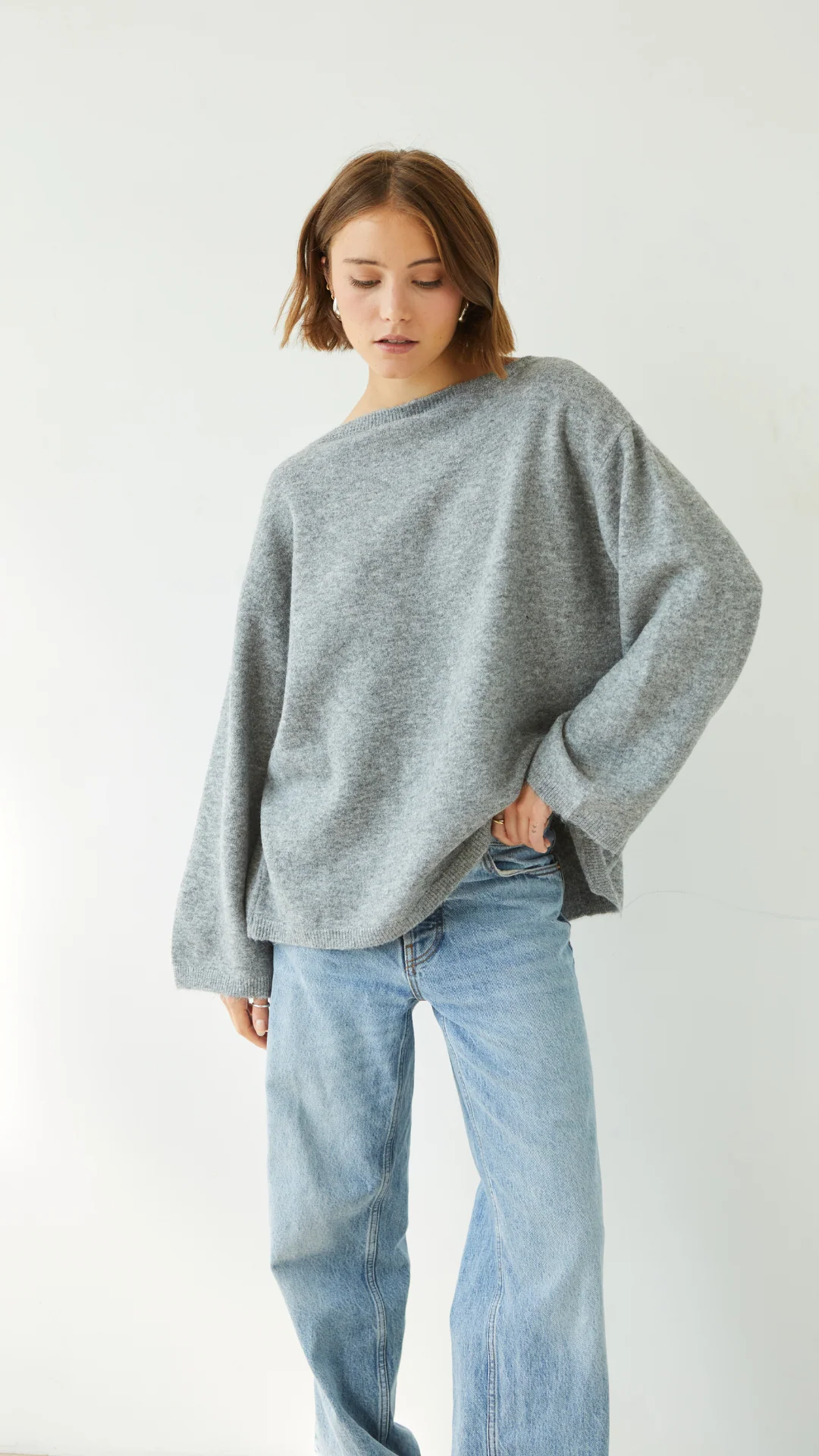 Erin Reversible Sweater - Grey - Image 12
