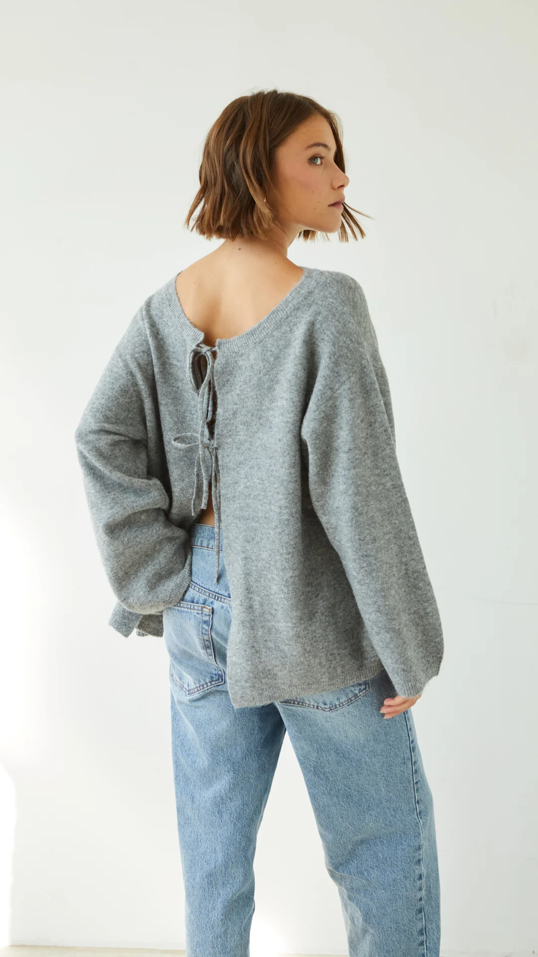Erin Reversible Sweater - Grey - Image 13