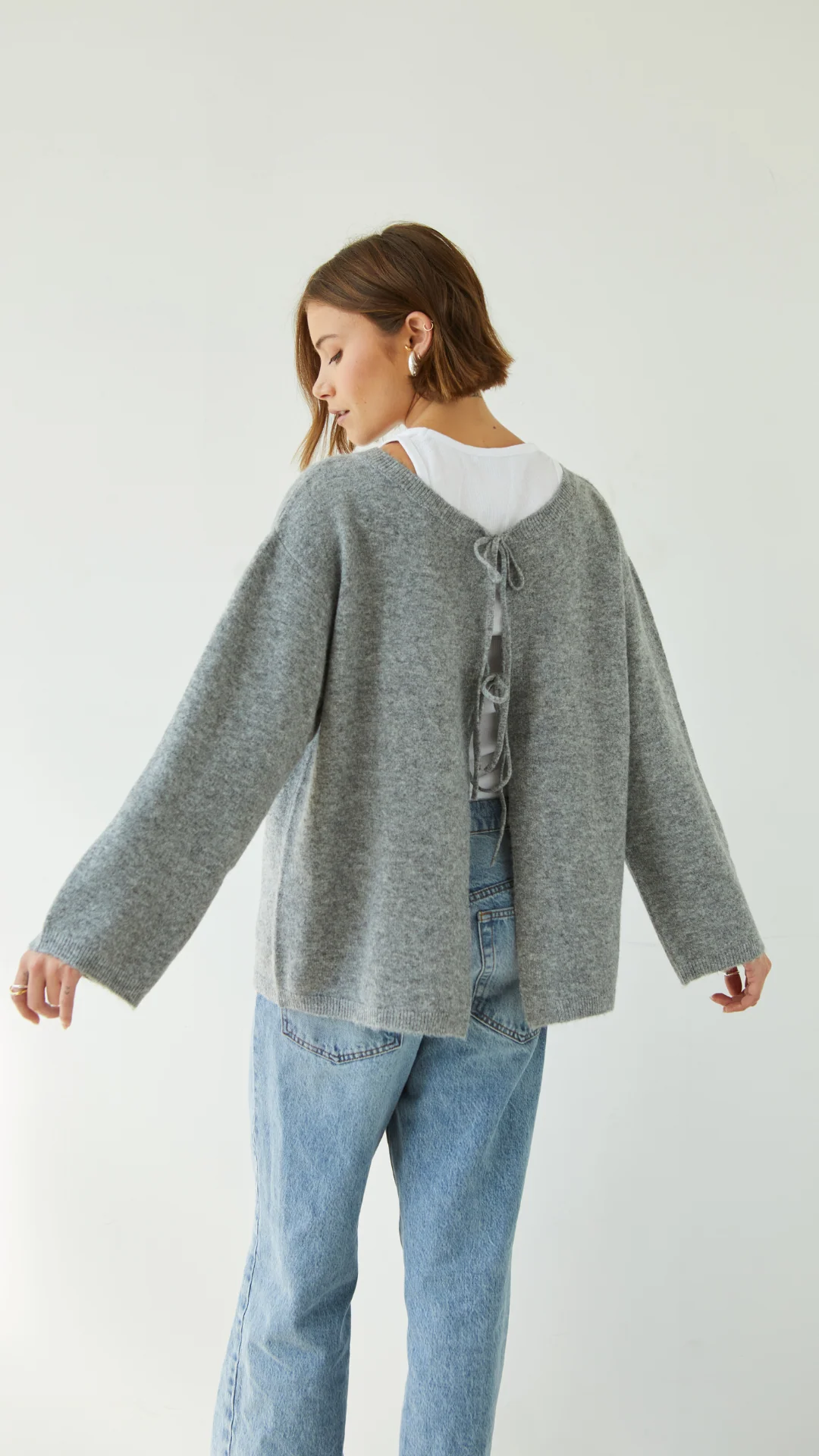 Erin Reversible Sweater - Grey - Image 16