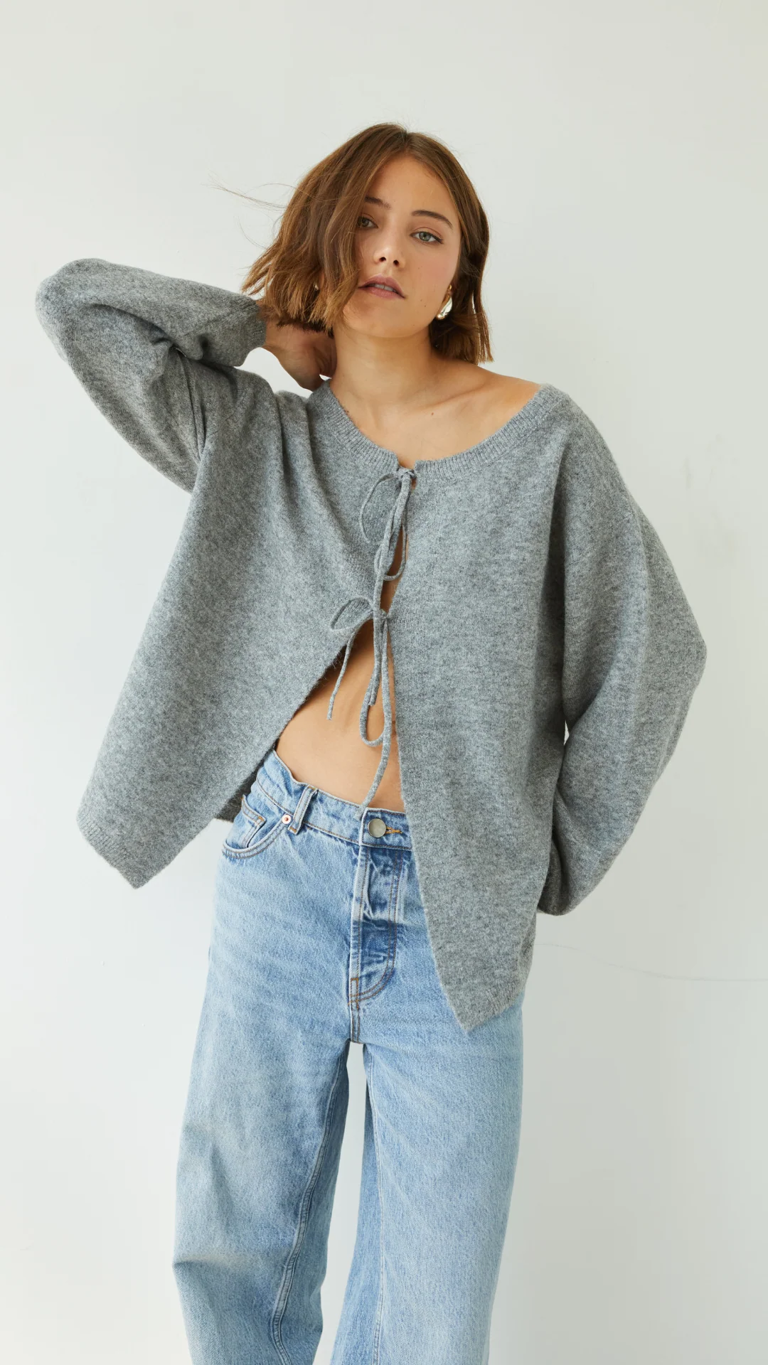 Erin Reversible Sweater - Grey - Image 3
