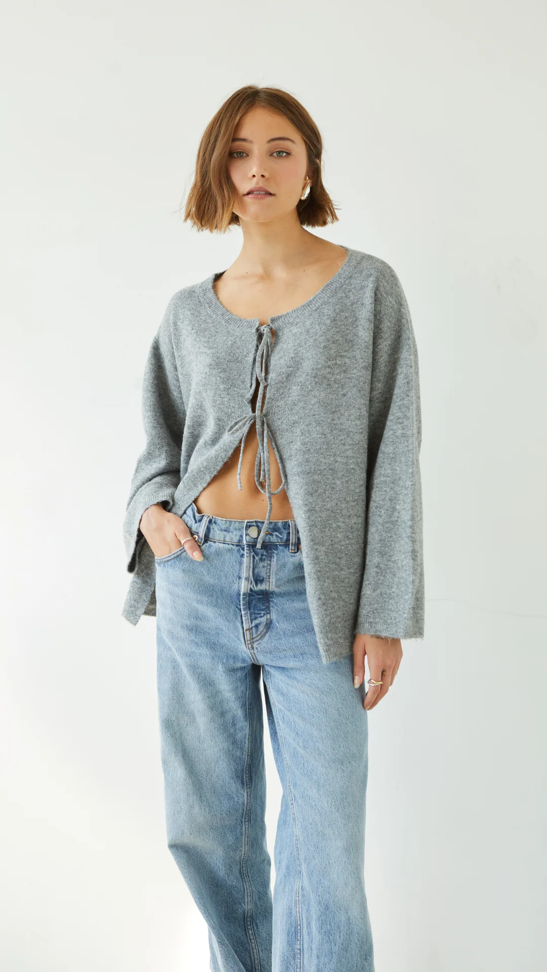 Erin Reversible Sweater - Grey - Image 5