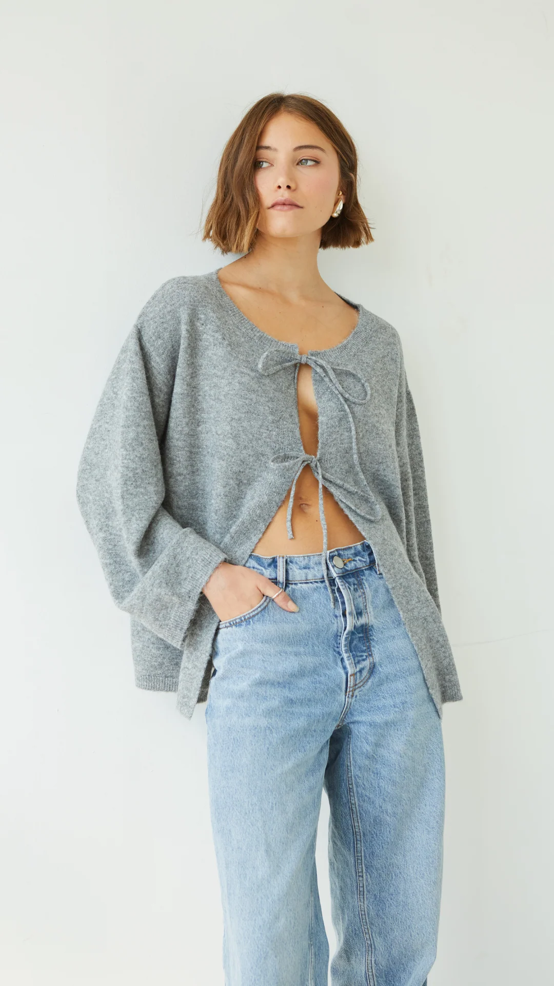 Erin Reversible Sweater - Grey - Image 6
