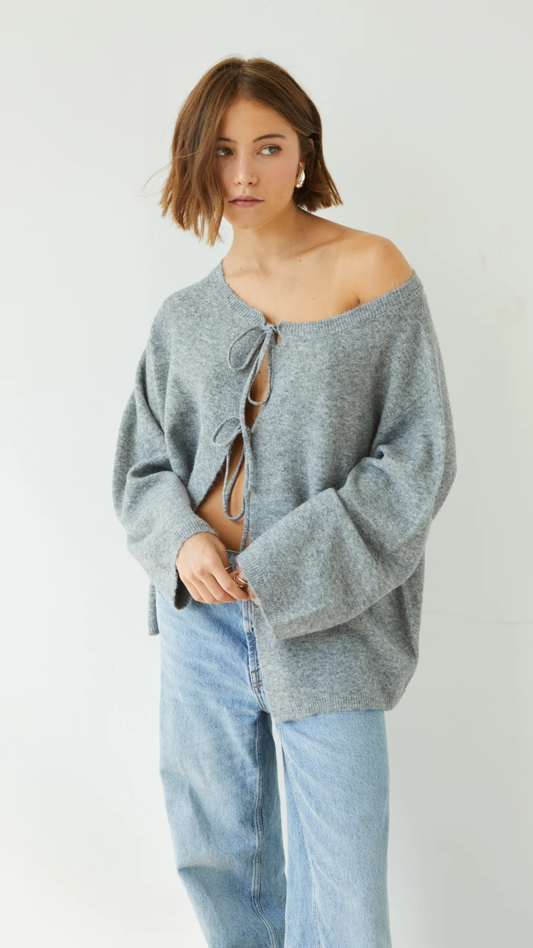 Erin Reversible Sweater - Grey - Image 7