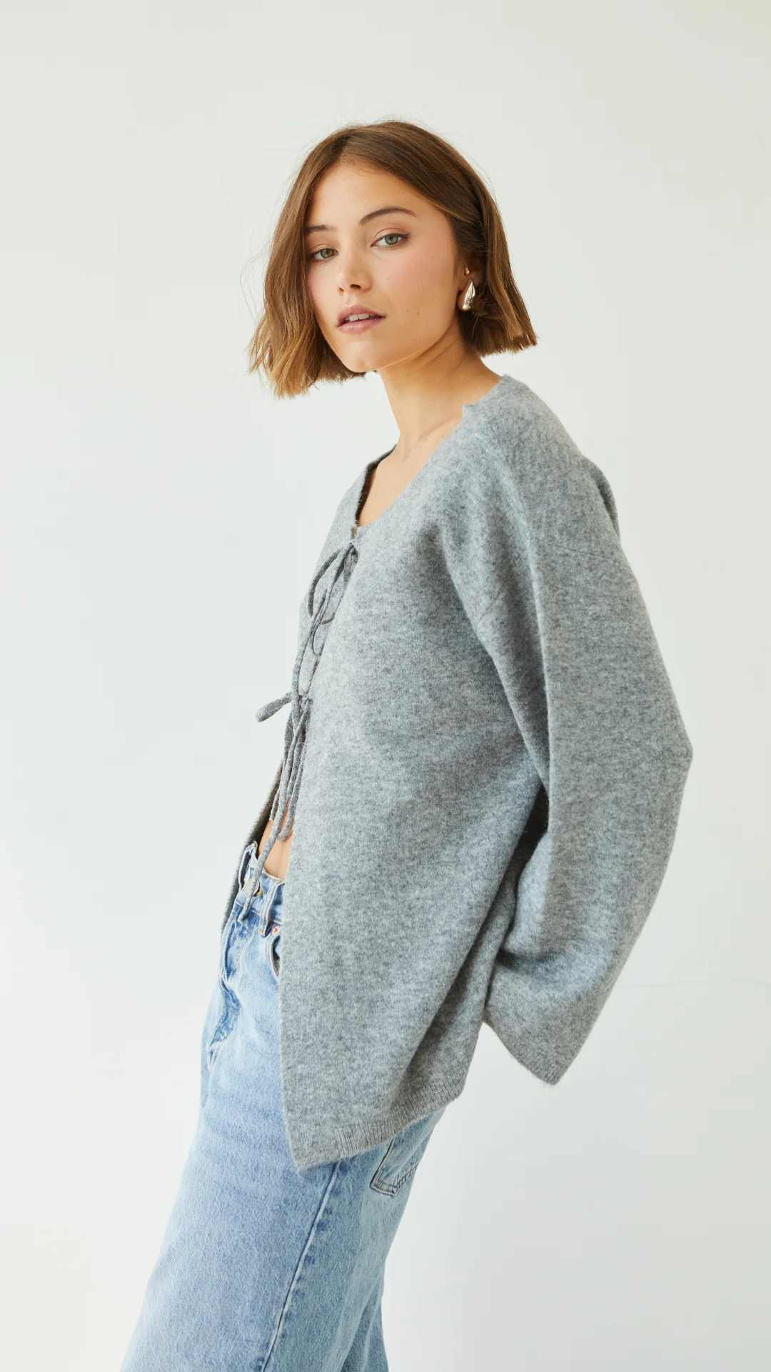 Erin Reversible Sweater - Grey - Image 8