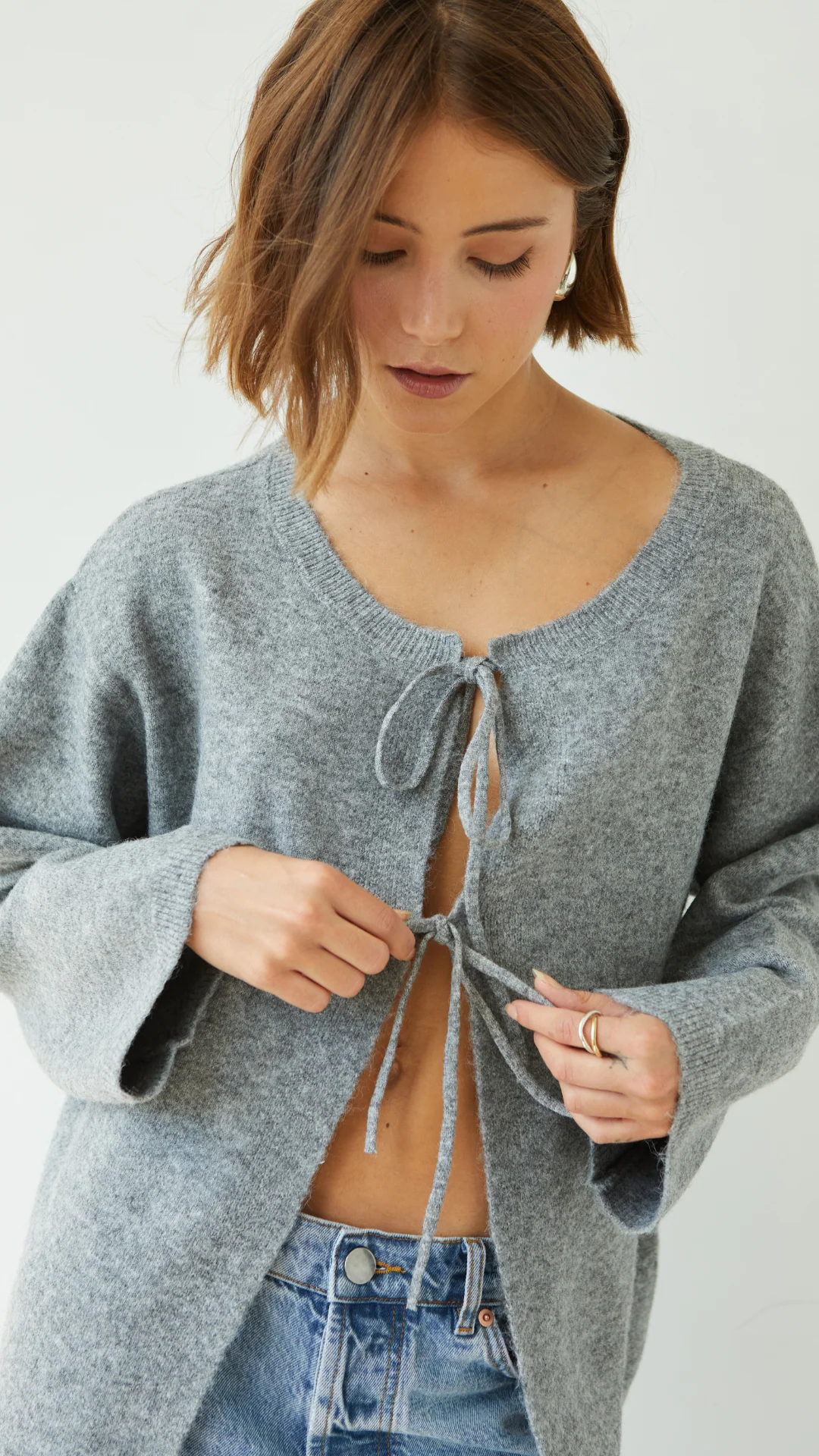 Erin Reversible Sweater - Grey - Image 9