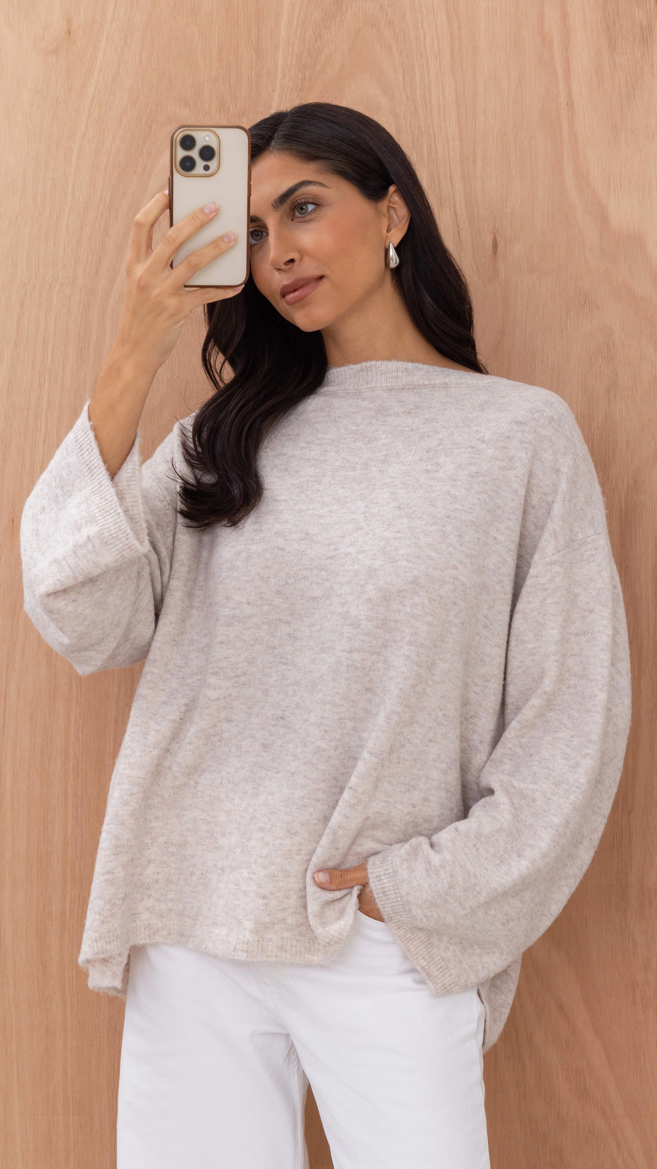 Erin Reversible Sweater - Cloud - Image 3