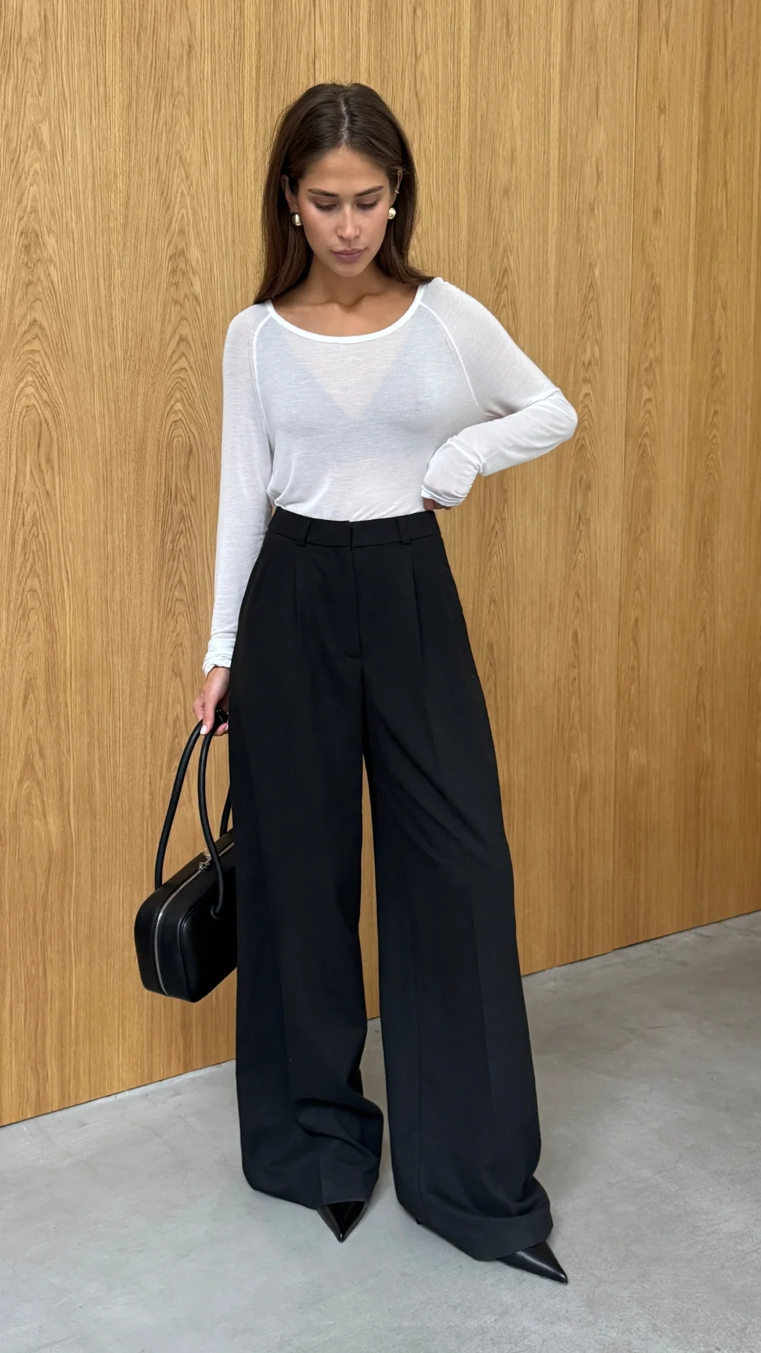 Esme Cashmere Jersey Top - White - Image 6