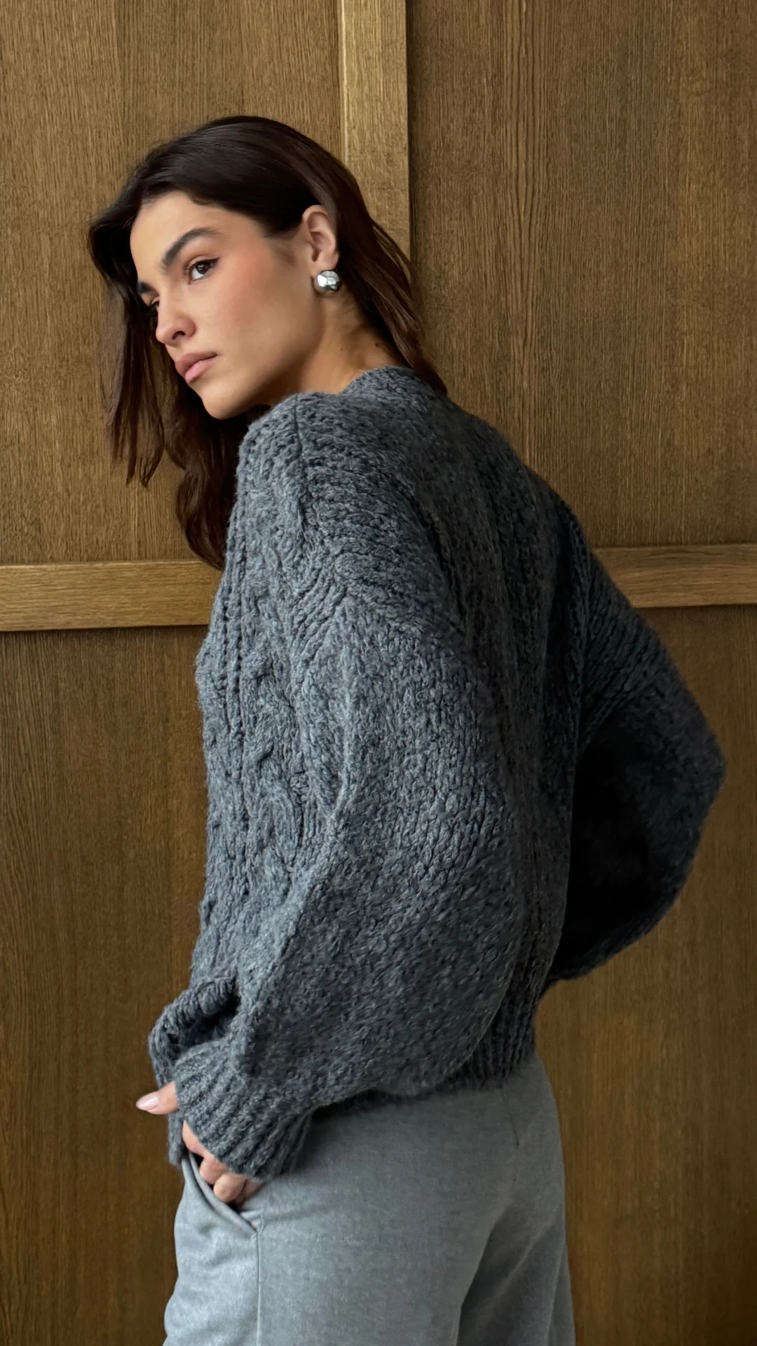 Evie Cardigan - Anthracite - Image 5