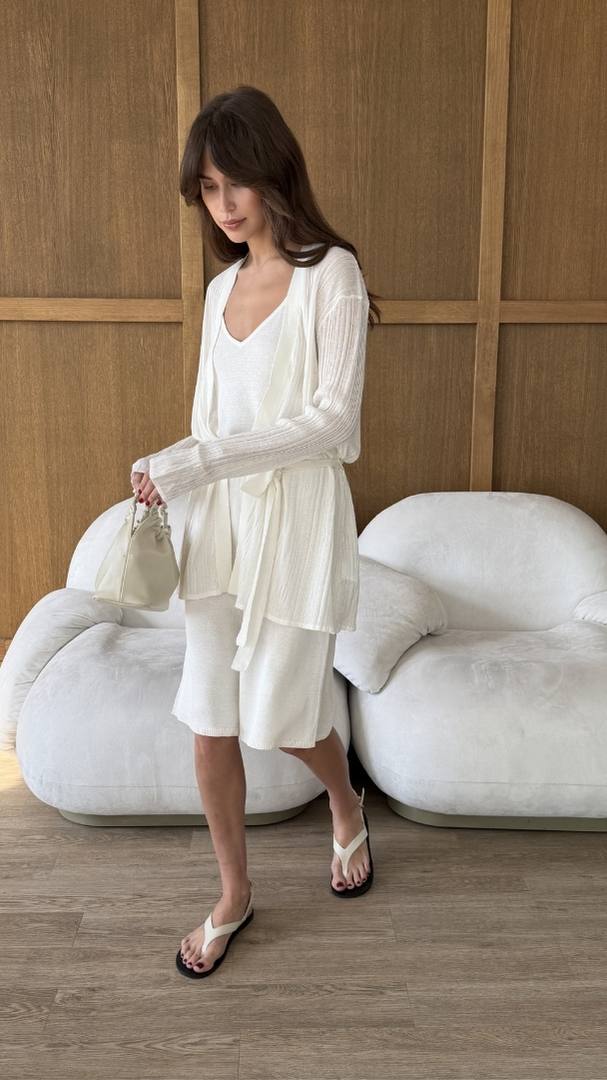 Faye Knit Bermuda - Ivory - Image 10