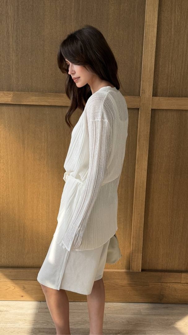 Faye Knit Bermuda - Ivory - Image 12