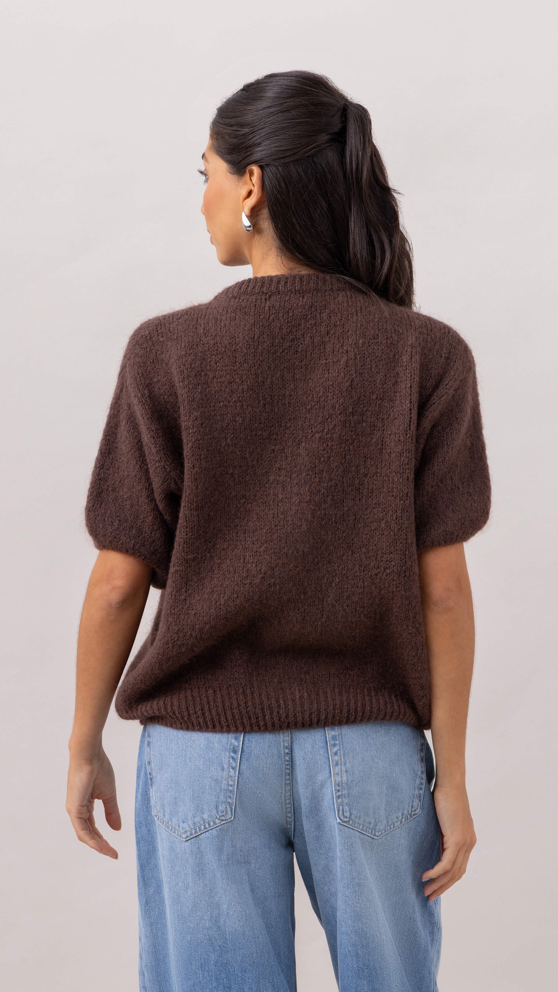 Gabi Zip Cardigan - Espresso - Image 7