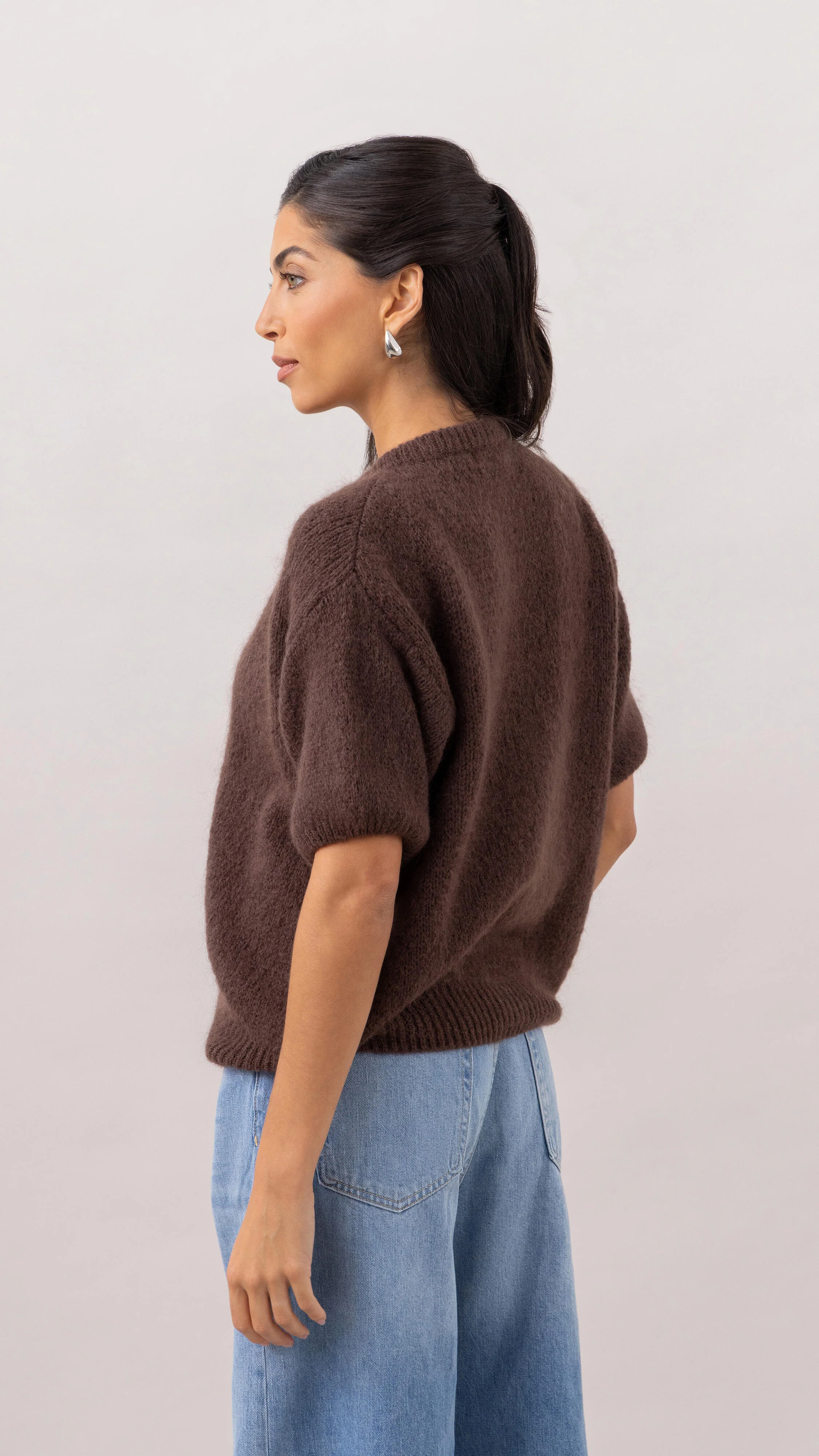 Gabi Zip Cardigan - Espresso - Image 9