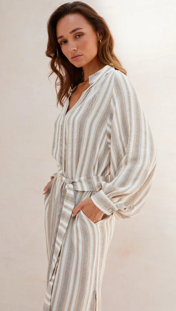 Ines Kaftan - Taupe Stripe - Image 19
