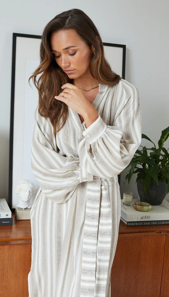 Ines Kaftan - Taupe Stripe - Image 24