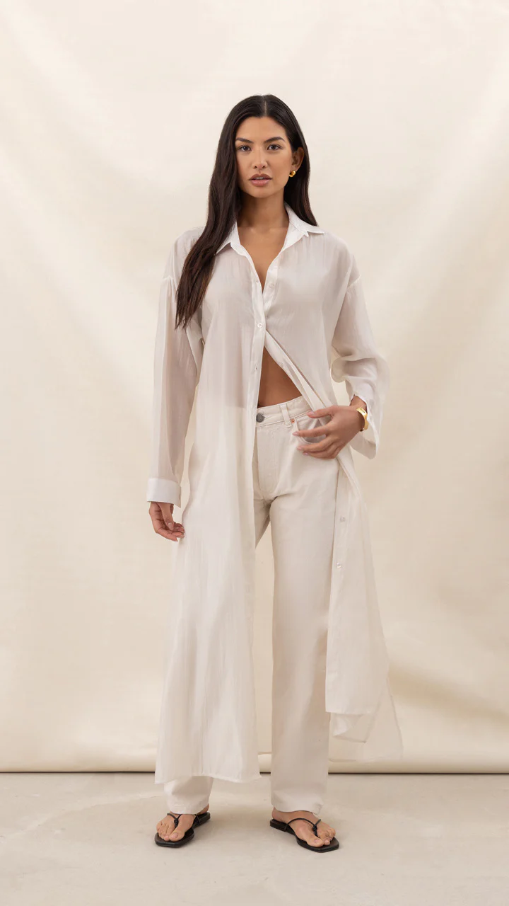 Izzie Long Shirt - White - Image 3